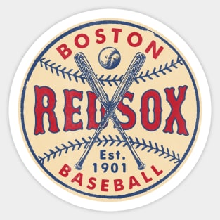 Throwback Red Sox by Buck Tee Sticker